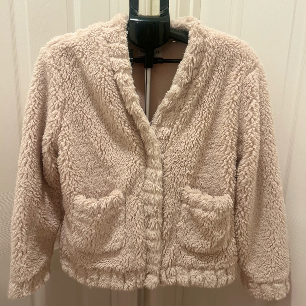 Urban Outfitters Cream Fur Jacket